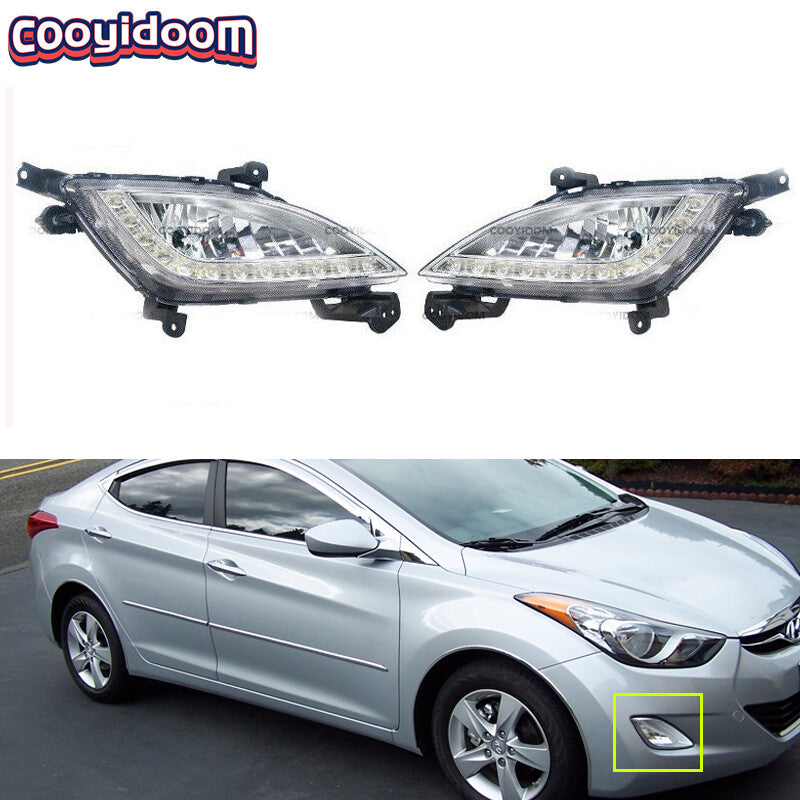 Front Bumper Fog Lights Lamps For 2012-2016 for Hyundai for Elantra GT i30 LHRH