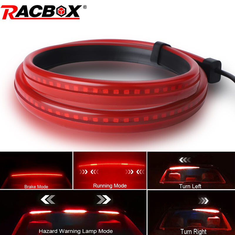 35 High Mount Third Brake LED Light Strip Turn Signal Rear Stop Tail Windshield