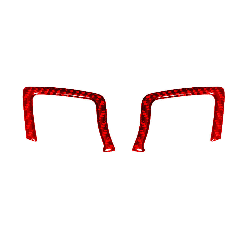 Red Carbon Fiber Front Door Handle Frame Trim for Land Rover Discovery Sport