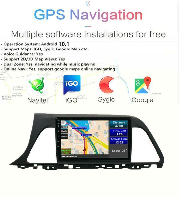 for Hyundai Sonata 2015 2016 2017 Android 10.1 Car Radio GPS Player 9 Stereo FM