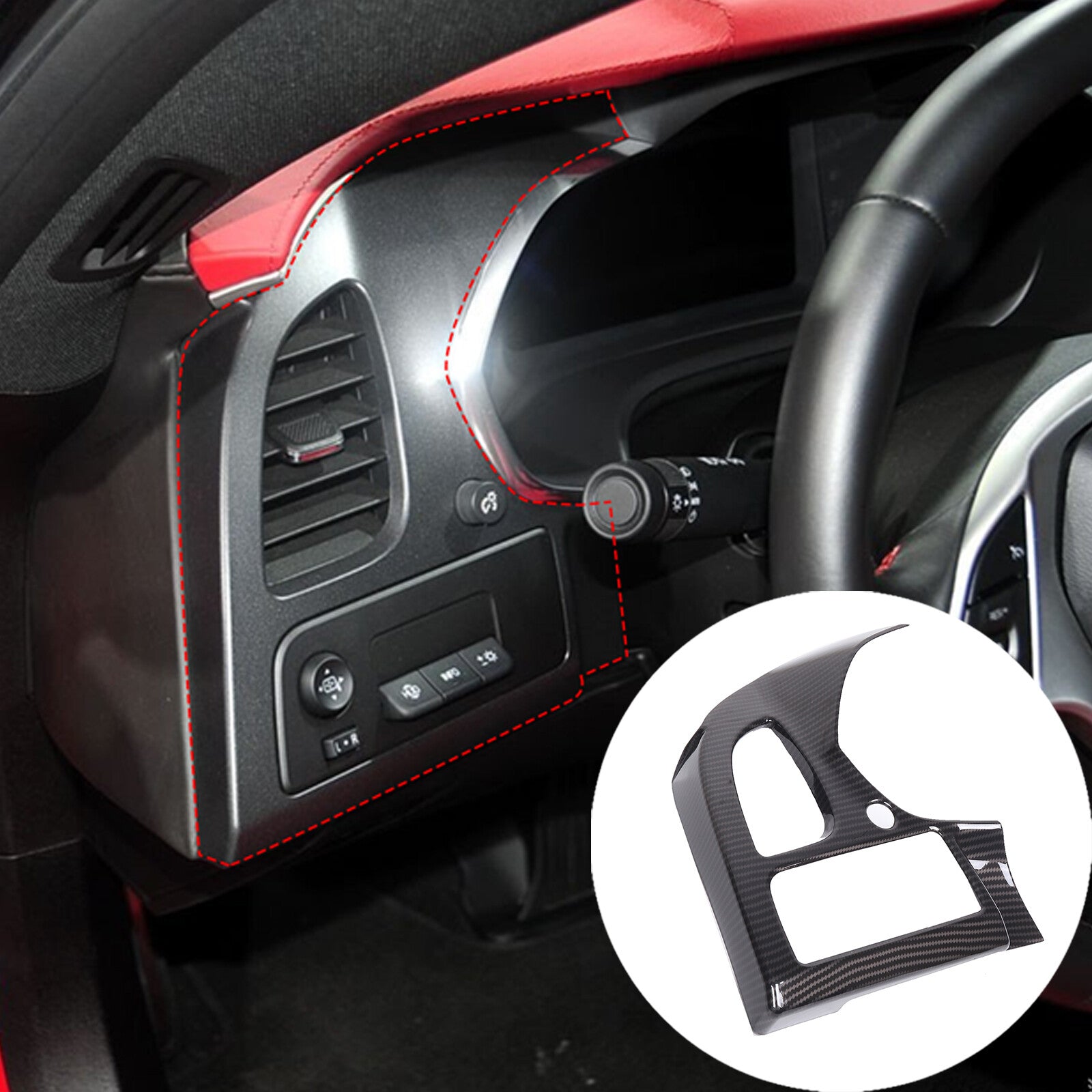 Carbon fiber ABS tailgate handle trim cover suitable for Toyota Tundr @ 2022-23