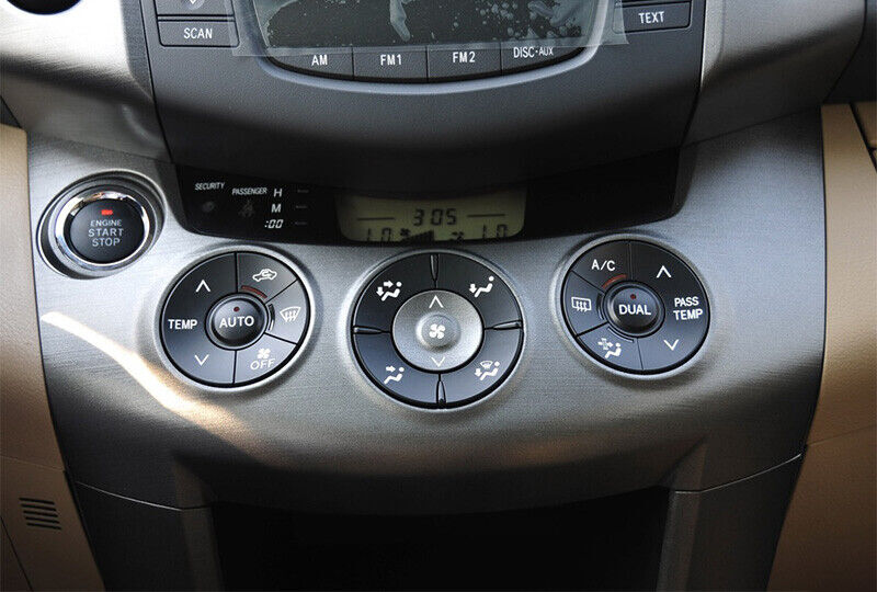 Wood Grain Inner Central Console AC Switch Panel Trim for Toyota RAV4 2006-2012