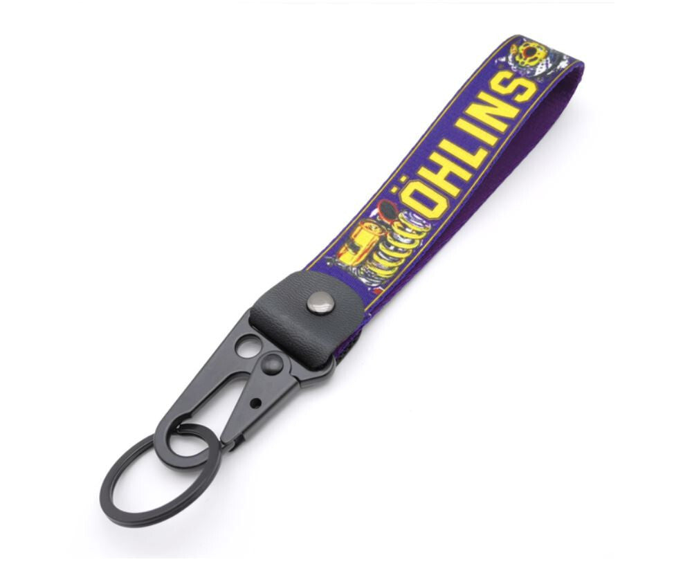 Ohlins car keychains/rings with lanyards for Honda and for Acura .