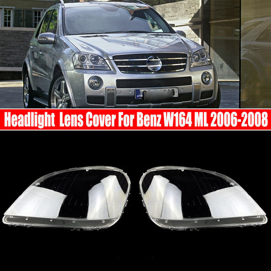 2¡Á F¨¹r for Mercedes-Benz W164 ML500 2006-2008 Scheinwerferglas Abdeckung L+R NEU