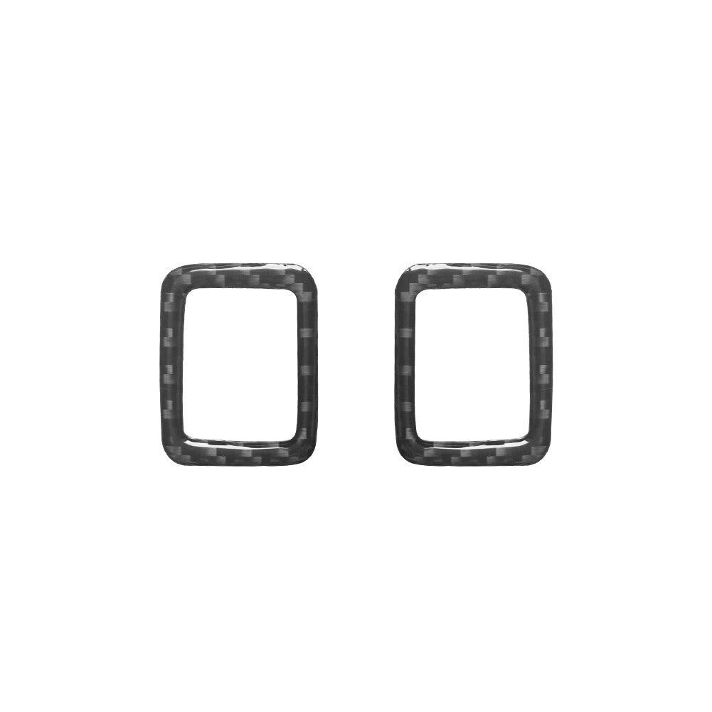 2x Carbon Fiber Door Lock Trim for Land Rover Discovery Sport 2015-2019