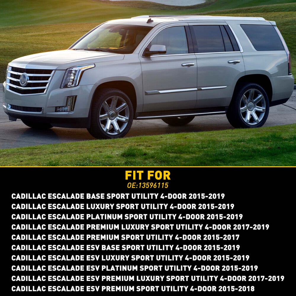 Chrome Front Door Handle Lock Cylinder Cover For 2015-2019 for Cadillac for Escalade EOA