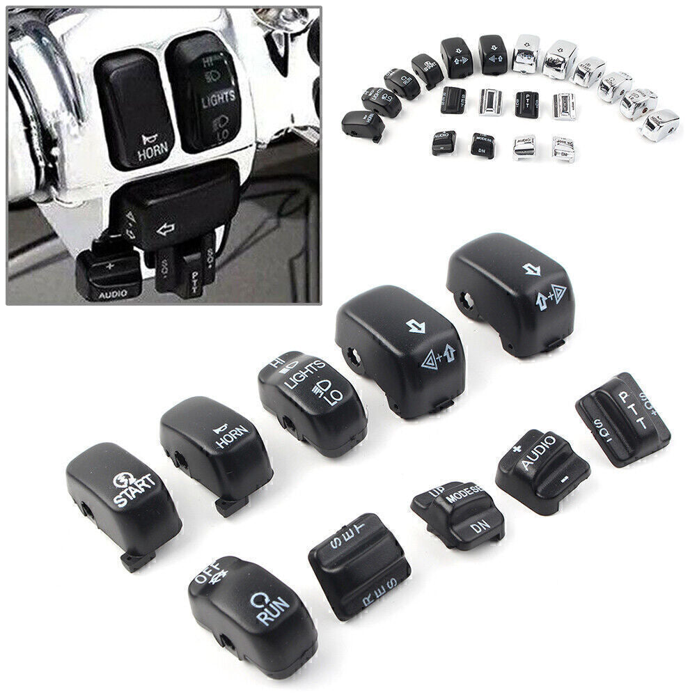 10pcs For 96-13 for Harley Touring Hand Control Switch Cover Housing Button Cap Set