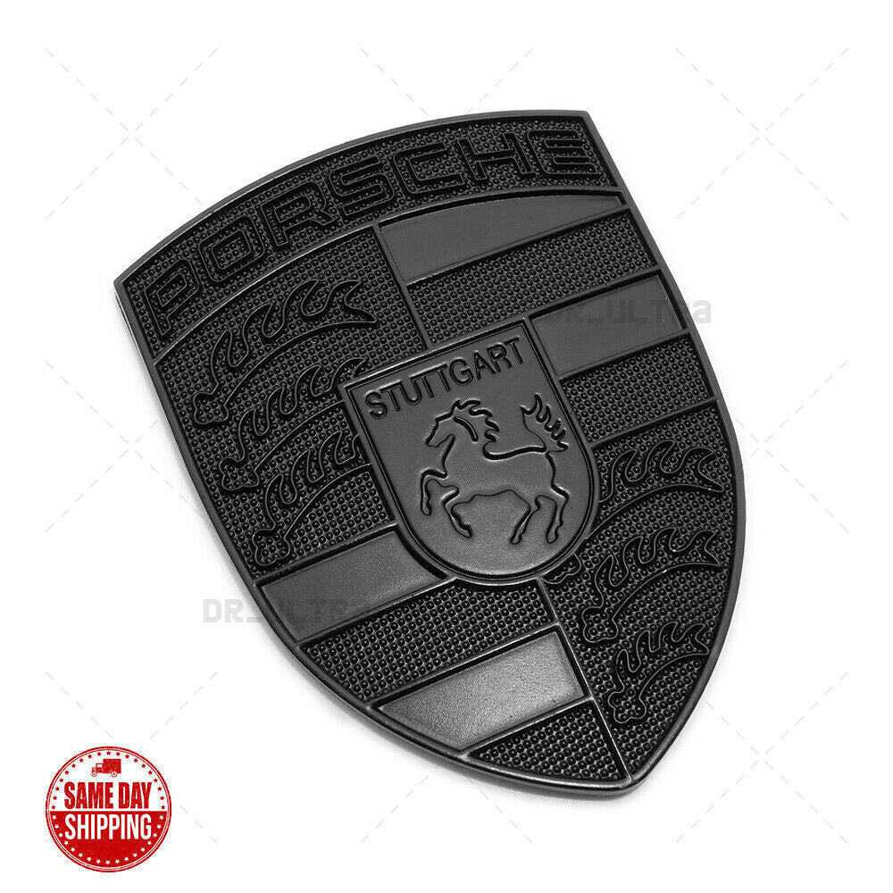 Black Front Hood Crest Emblem 911 928 944 993 996 997 991 930 Cayman for Cayenne