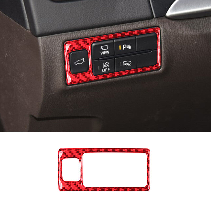 Red Carbon Fiber Interior Lighting Control Cover Trim for Mazda CX-9 2016-2022