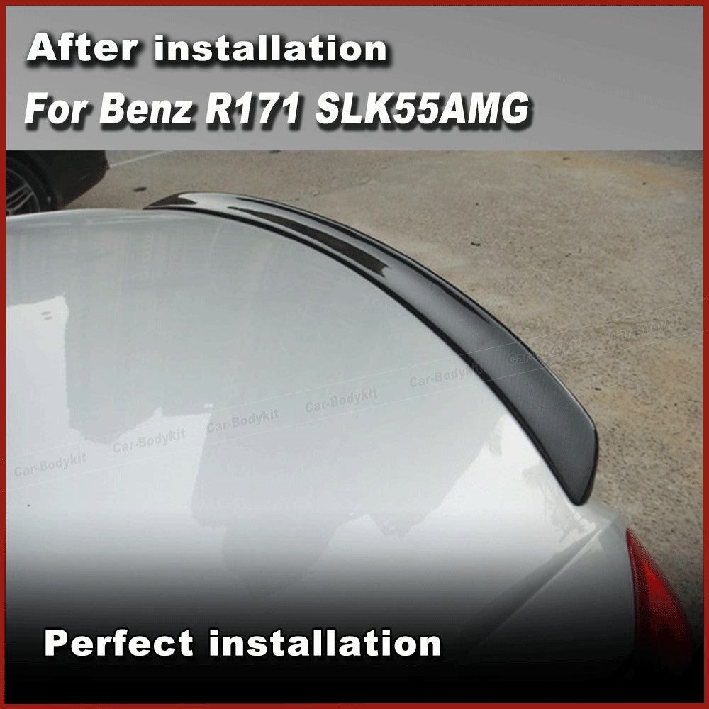 Fit for Mercedes-Benz R171 SLK55 AMG 2005-2011 Gray Rear Trunk Wing Spoiler Lip