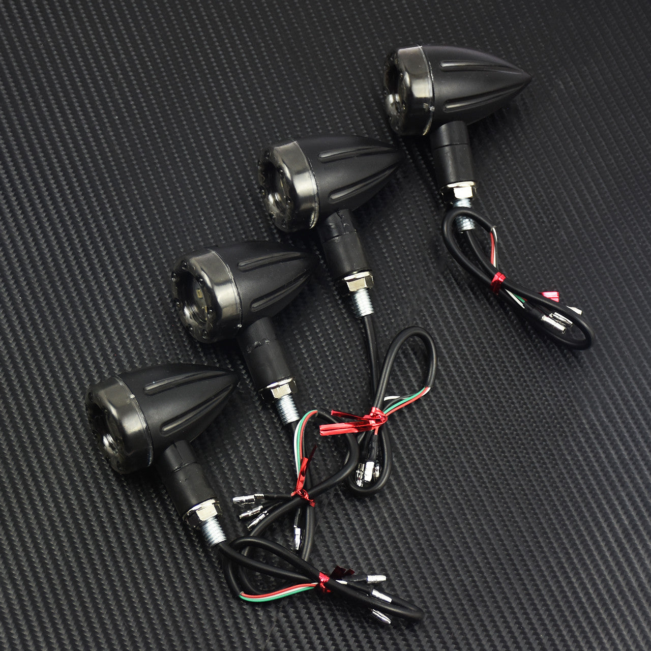 4xMotorcycle LED Amber Turn Signal Red Brake Indicator Light Lamp Fit for Harley