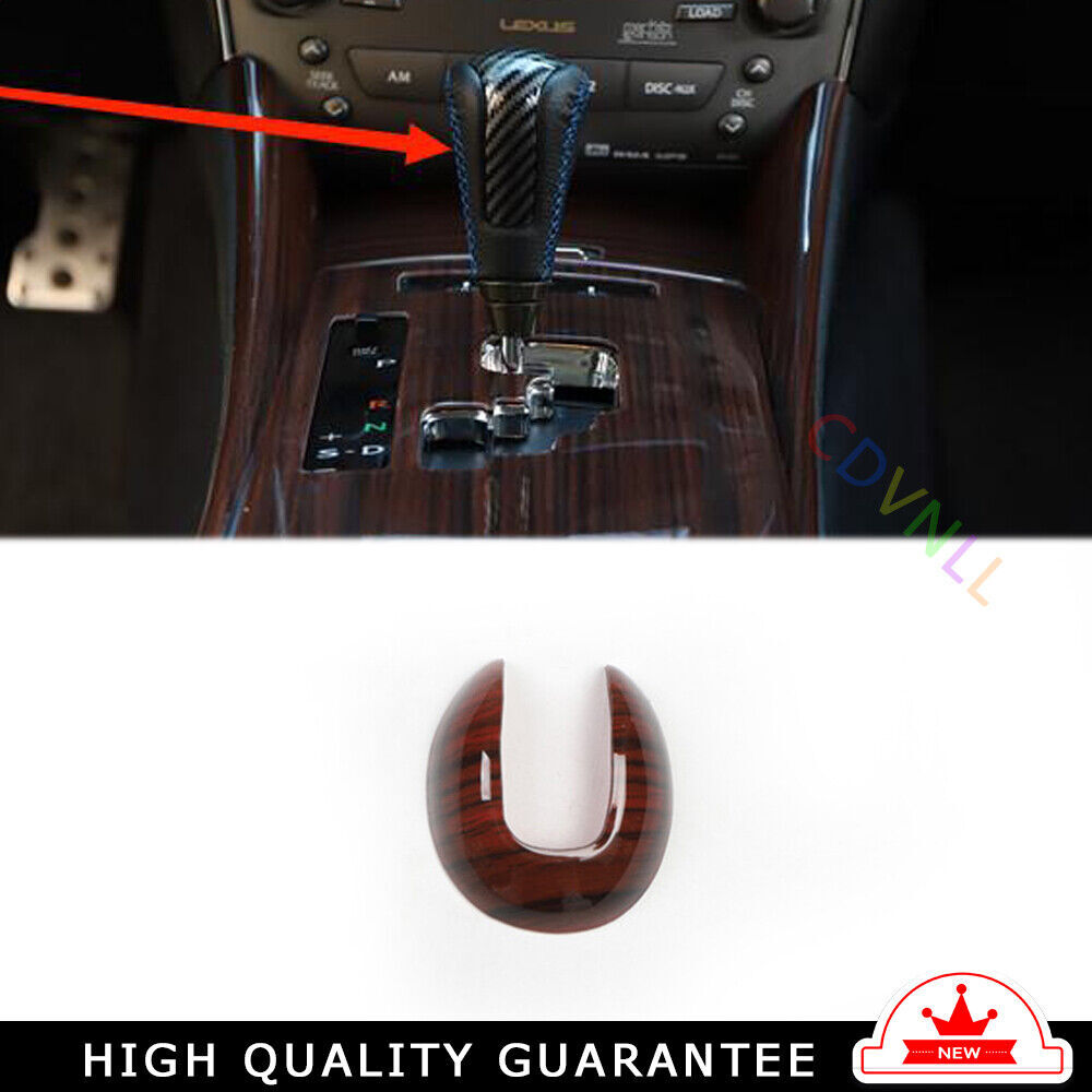 Car Gear Shift Knob Head Cover Trim Interior Fit for Lexus IS 2006-2011 Red Wood