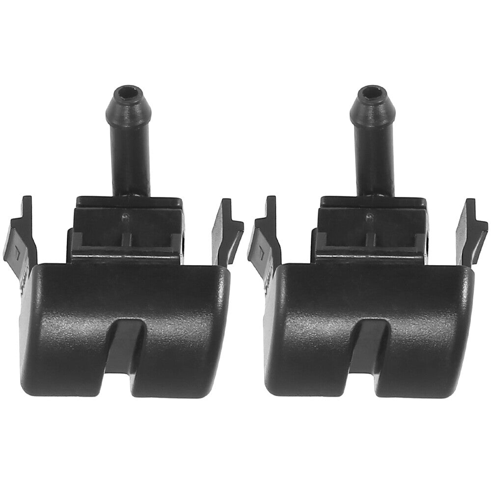 Set of 2 For 3 Series E46 Front Windshield Washer Nozzles Spray Jet Black