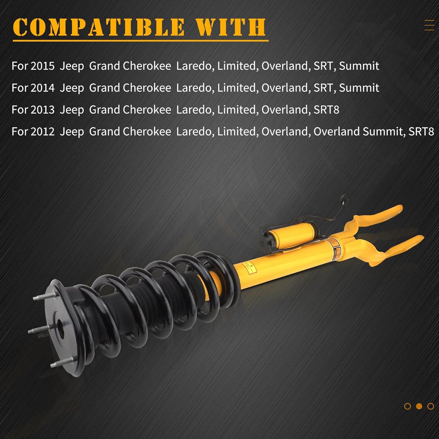 Pair Front Shock Absorbers Struts Damper EDC for BMW E38 740i 740iL 750iL 1995