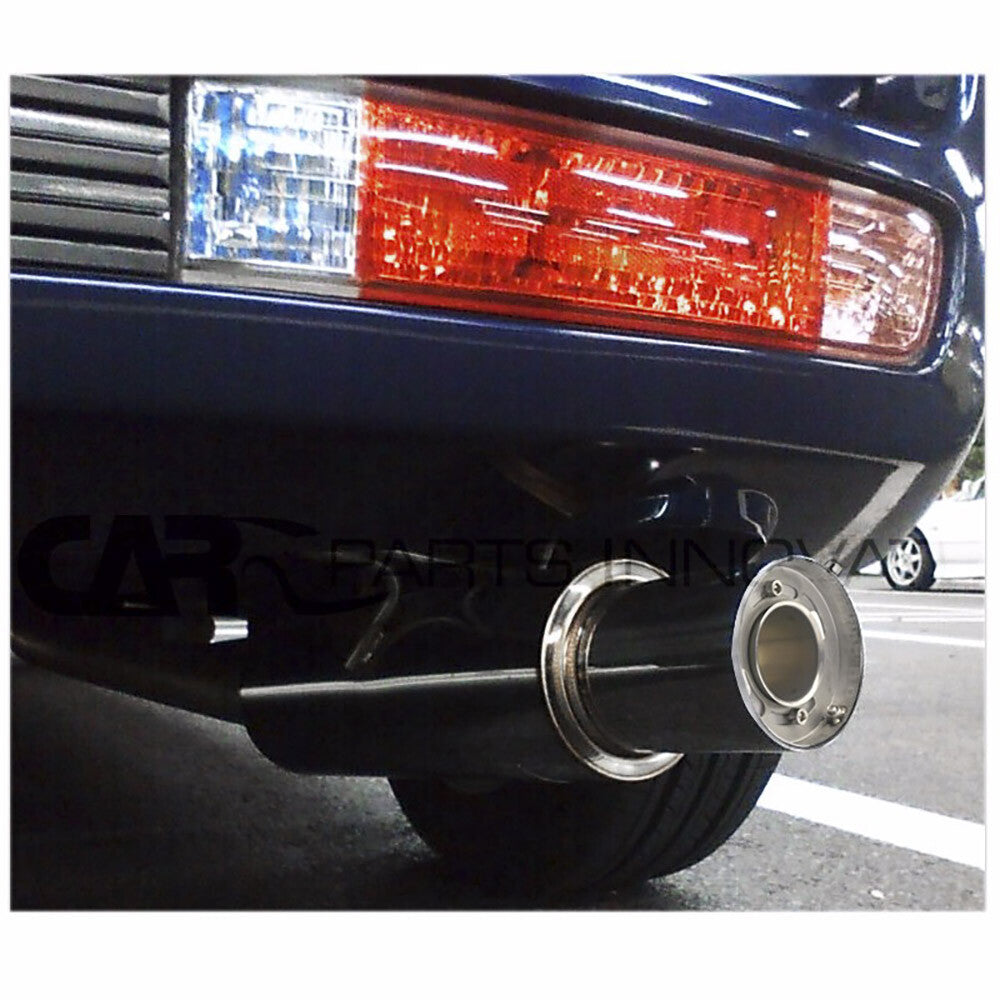 Universal 4-inch/4-inch exhaust muffler tip stainless steel round removable muffler