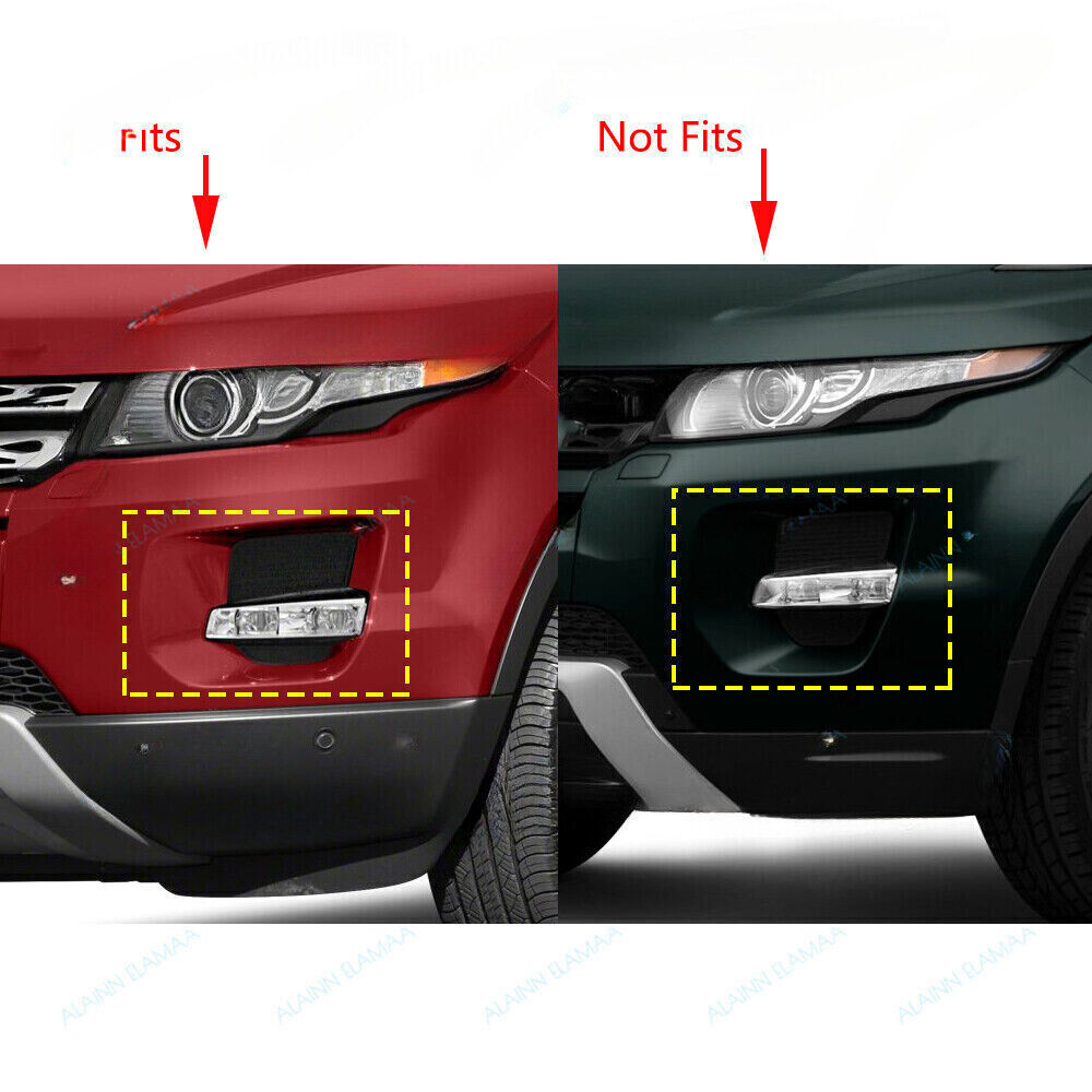 Fit for Range Rover Evoque 2012-2015 4pc Front Right Left Fog Light Grille Bezel