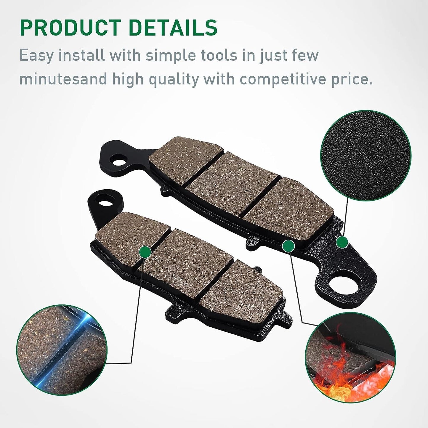 Front Rear Brake Pads for Katana 750 1998-2006 GSF 600 S GSF600S Bandit 600 2000