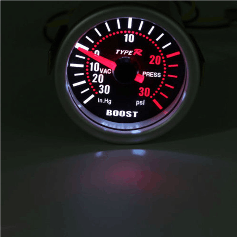 Car Turbo Boost Gauge Psi+Carbon Fiber Look Pod Pointer Display Meter 2in 52mm