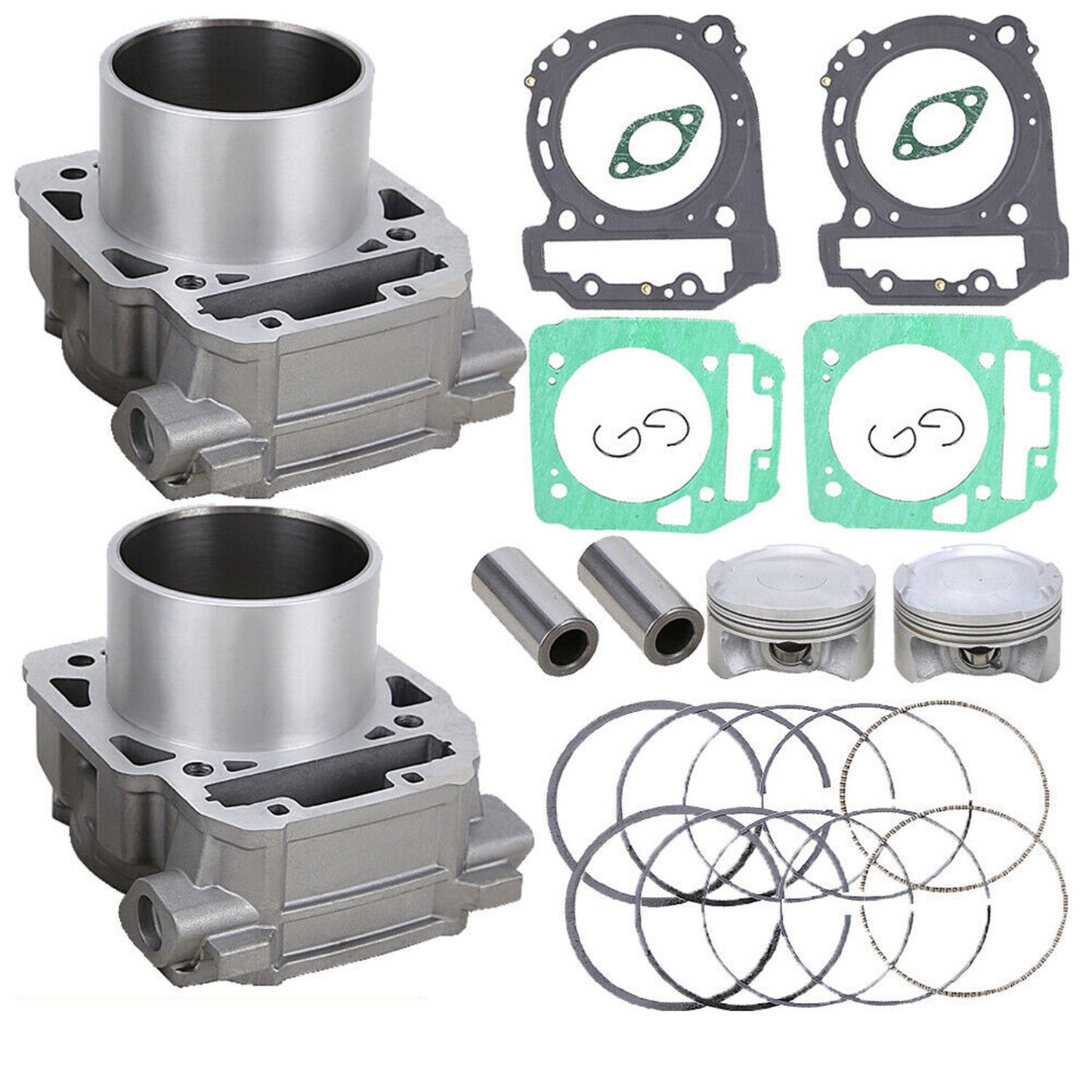 2 Gasket kit 2 CylindersPiston For Can-Am BRP Commander Maverick Outlander 1000