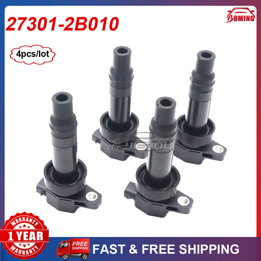 4 Brand New 27301-2B010 Ignition Coil Packs for HYUNDAI for Kia Soul 1.6L L4 2010-2011