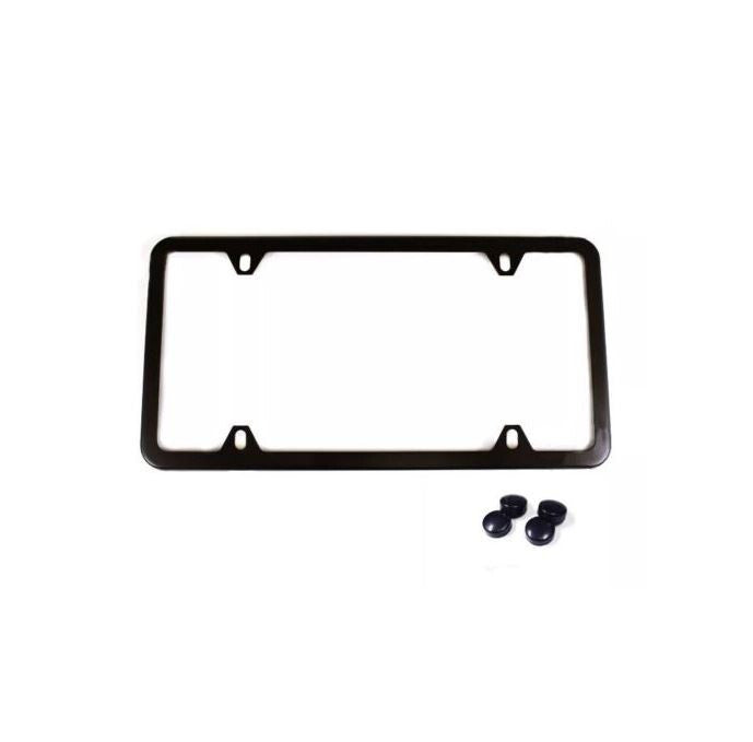 1 piece car license plate frame cover cap trunk 4-hole black for Volvo