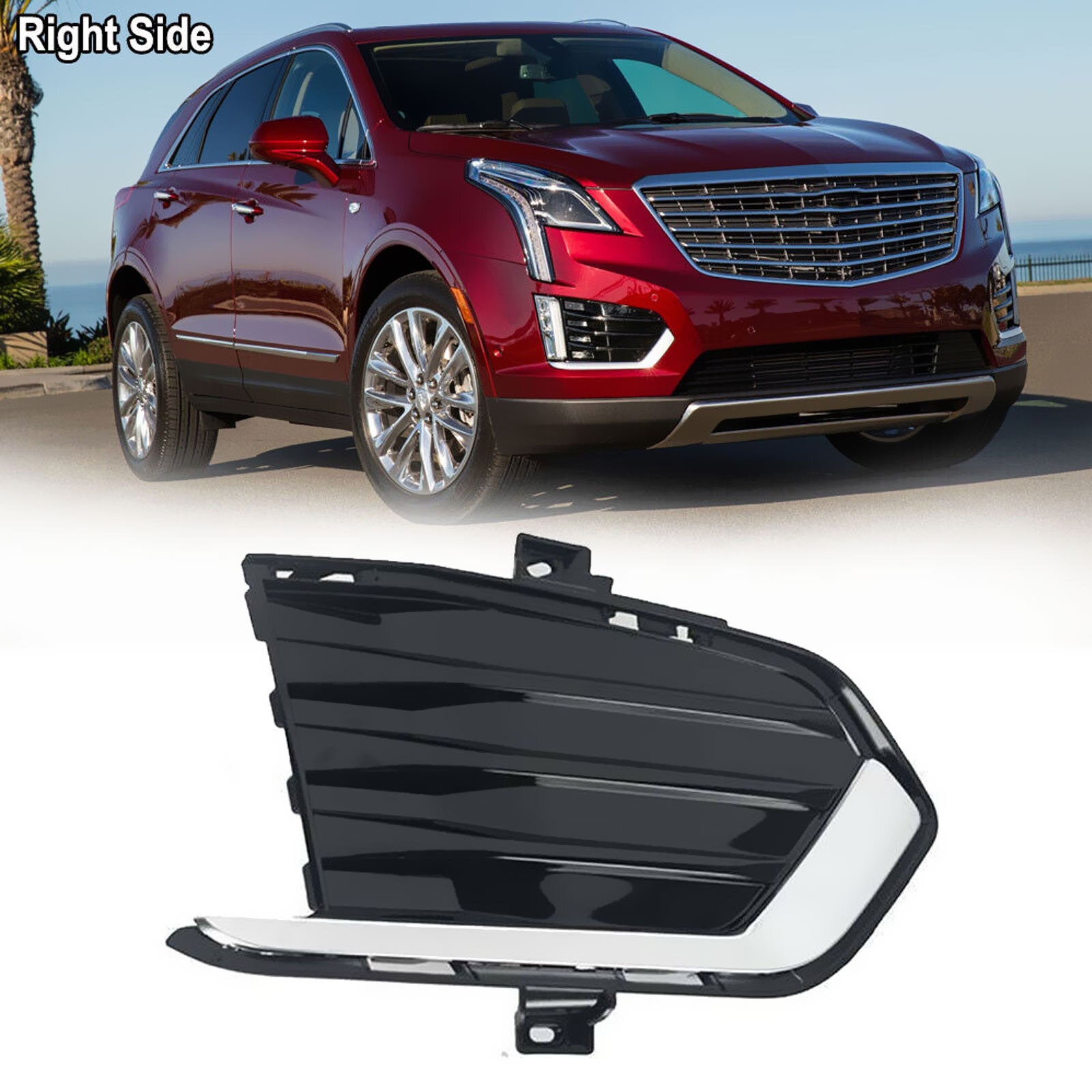 fit 17-20 for Cadillac XT5 Right Passenger Side Front Fog Light Lamp Cover Bezel AT