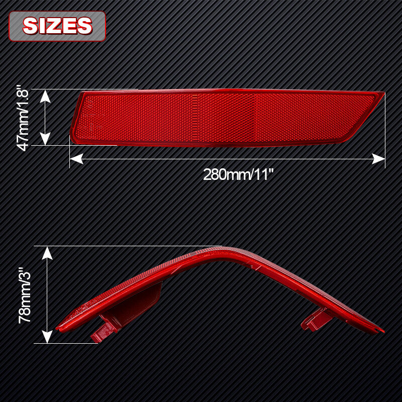 Driver Side Rear Left Bumper Reflector for Nissan Rogue 2017 2018 2019 2020