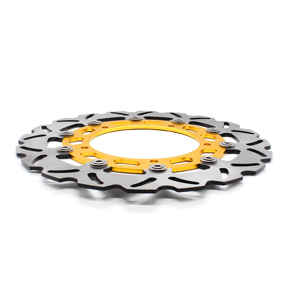 Gold front and rear brake rotor discs for Yamaha YZF R15 motorcycles (2013-2021/2020-)
