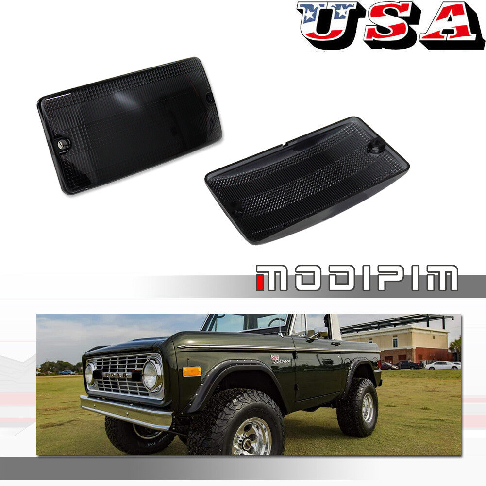 Smoked front grille left/right turn signal light cover for 1969-1977 for Ford for Mustang