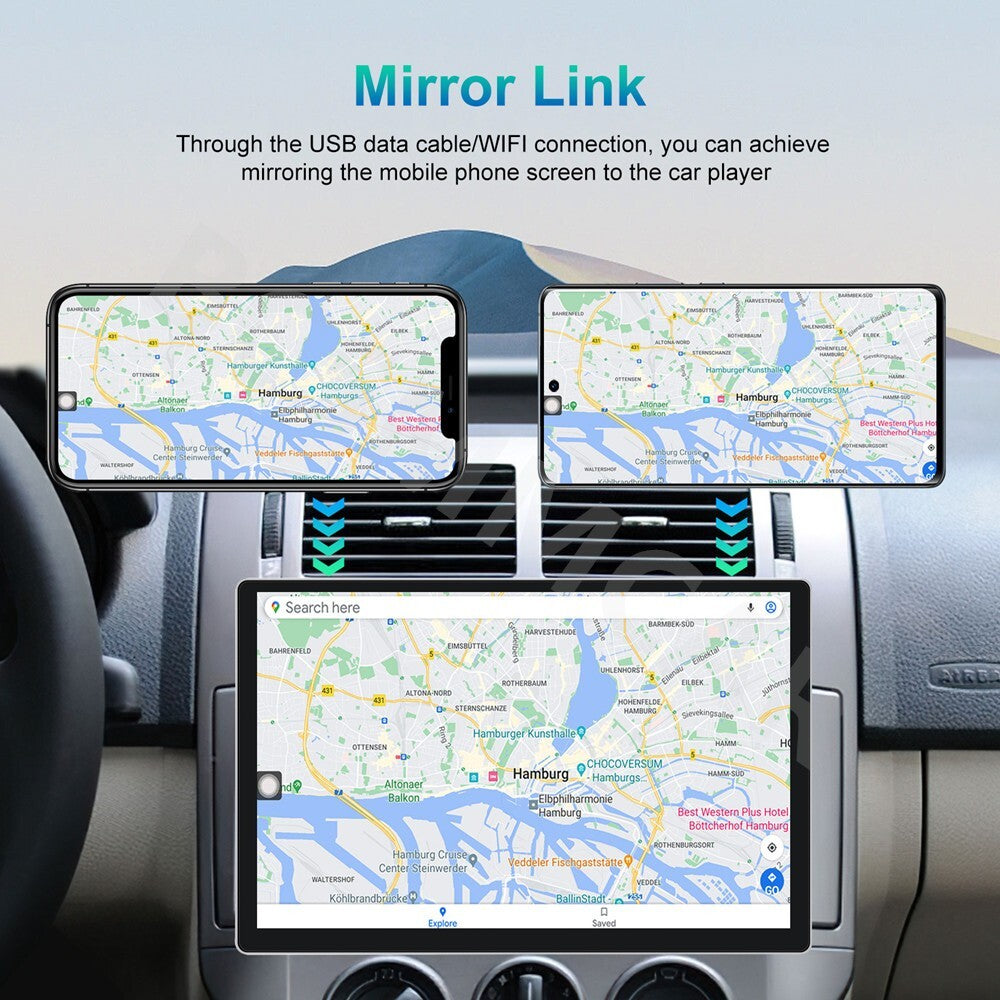 13.3 For Apple Carplay/Auto Android 13 Car Stereo GPS Navi Radio Wifi 4G+64G