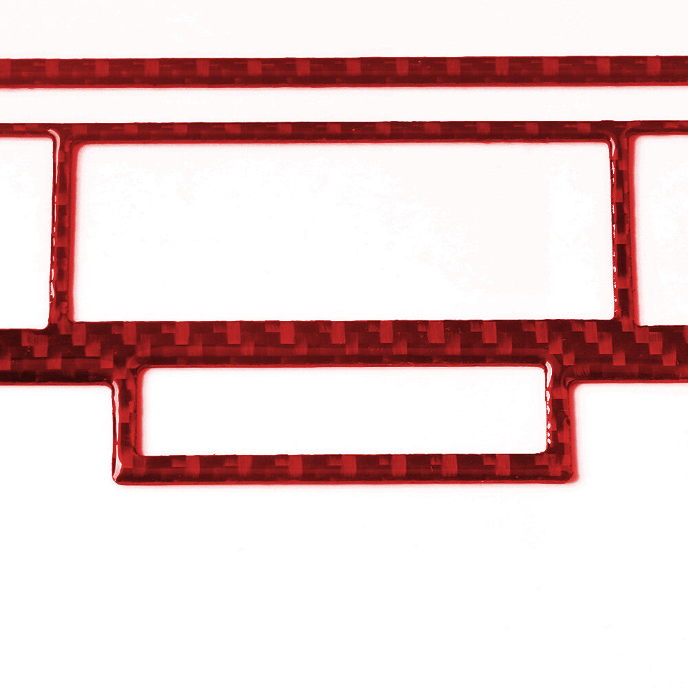 Red Carbon Fiber CD Control Player Cover With Cassette for Chrysler 300 2005-07