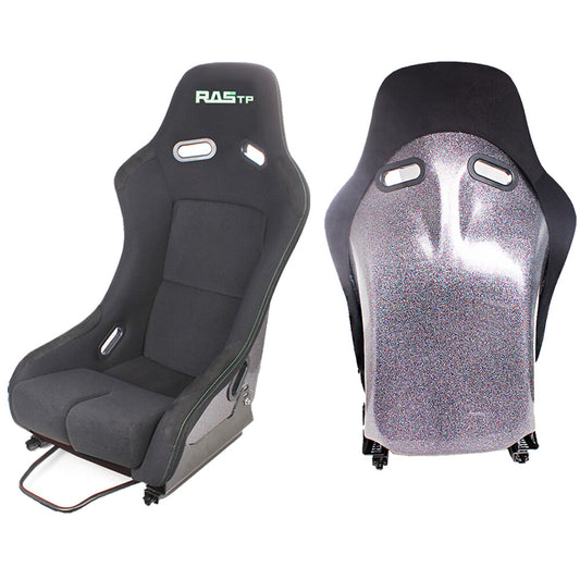 1Pair Pearlized Back Universal Adjustable Bucket Racing Seats with Slider Kit