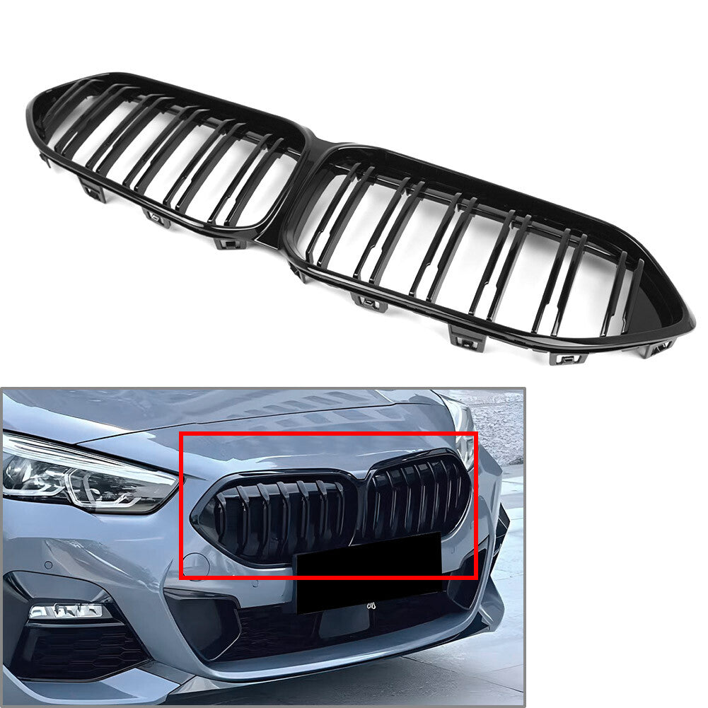 Front Bumper Center Kidney Grille Gloss Black for BMW 2 Series F44 4-Drs 2020-23