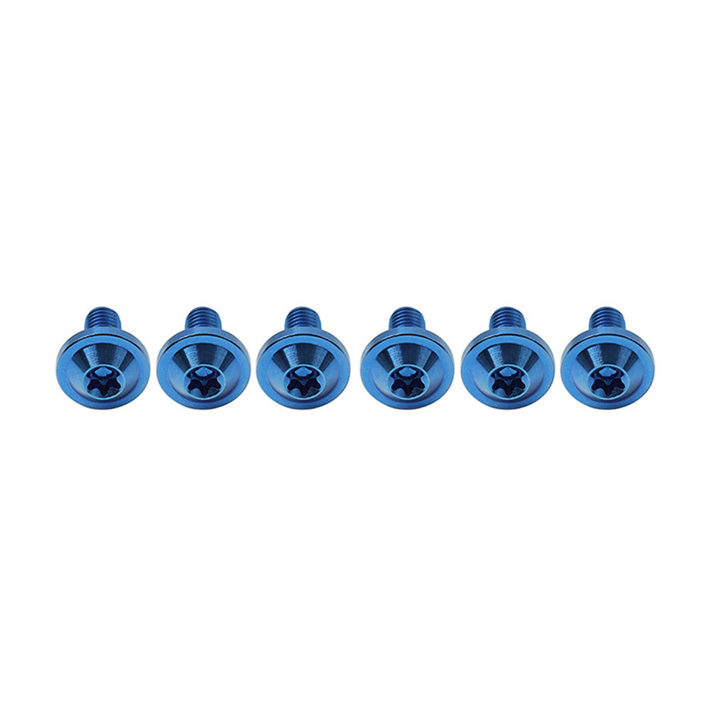 6pcs Alloy Bolts Truss Torx Head Screws M6x15mm For Motorcycle Blue
