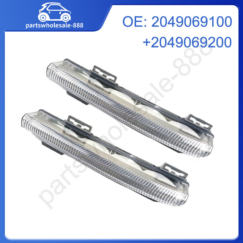 1 pair (L+R) LED daytime running lights and fog lights suitable for Mercedes-Benz A and B classes.