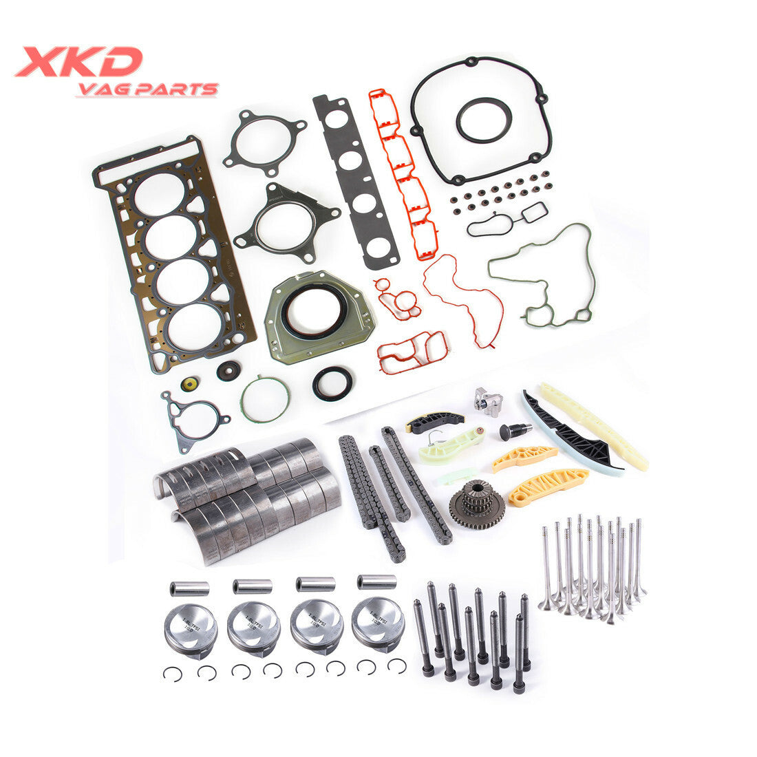 1.8T 21mm engine overhaul and rebuild with valve kit for Volkswagen for Golf MK6, for Audi A3, A5