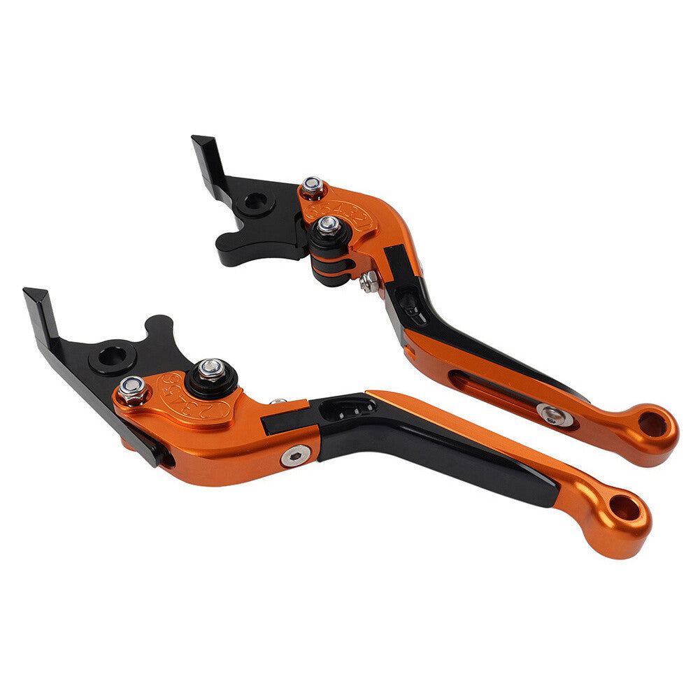 Folding Extendable Brake Clutch Levers for Suzuki GSXR600 GSXR750 11-21 Orange