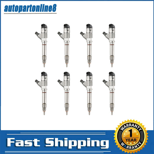 Set of 8 For 2004.5-2005 6.6L LLY GM for Chevrolet Duramax 97780144 Fuel Injectors