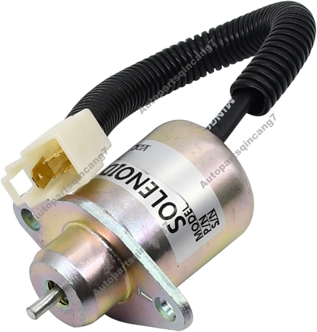 12V Fuel Shutoff Solenoid 067614-027 for Kubota Engine D1105 Upright Lift LX31RT