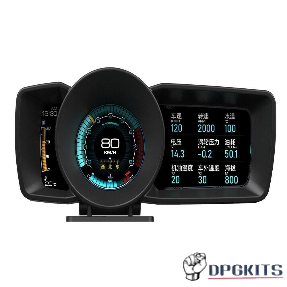 Universal Digital Speedometer OBD2+GPS Car HUD Head Up Display LCD Screen RPM