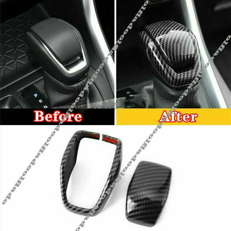 Carbon Fiber Inner Gear Shift Knob Cover Trim for Toyota Highlander 2020-2023