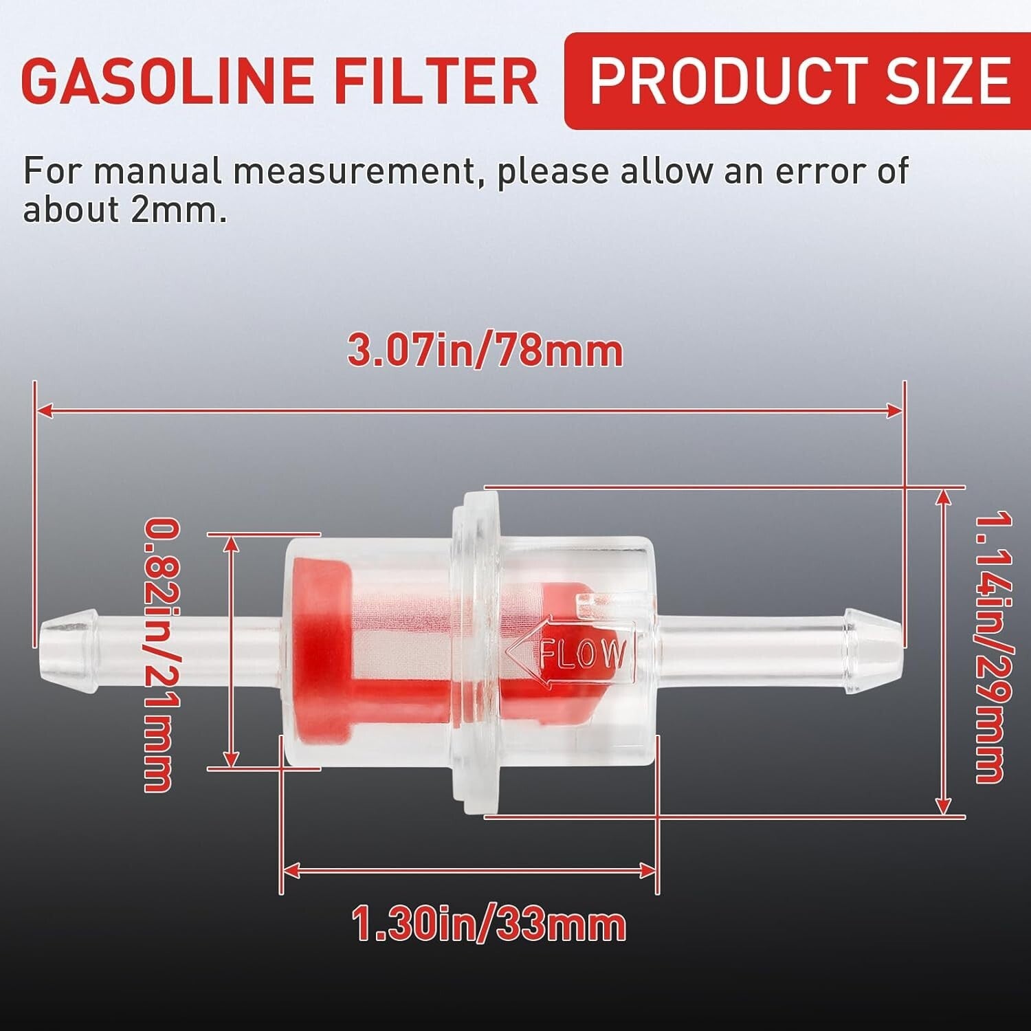 3/16 1/4 Inline Fuel Filter for Polaris 440 500 EFI 600 650 for Polaris Classic 550