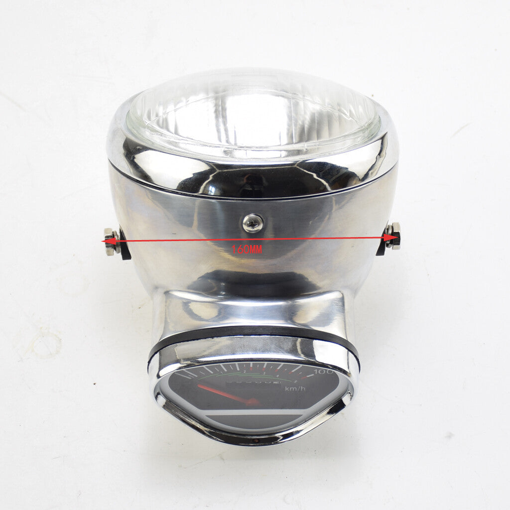 Electroplate aluminum Headlight Speedometer Odometer for Honda DAX CT70 Charlie