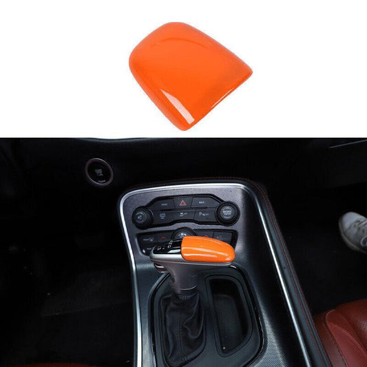 Fit for Dodge for Challenger 2015-2021 Orange Console Gear Shift Knob Cover Trim 1pc