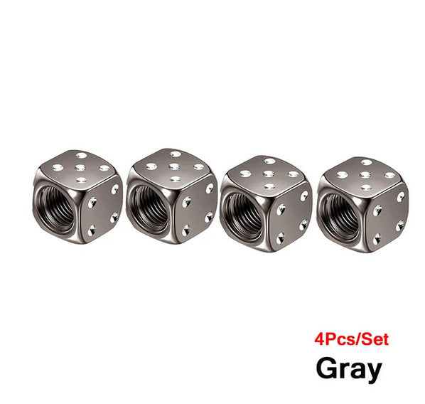 4-piece universal silver tire valve cover rod air dust cover for Nissan