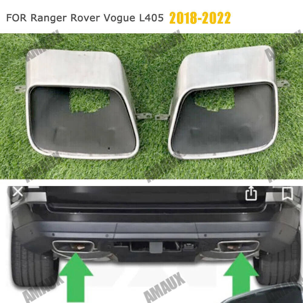 for Land Rover for Range Rover Vogue L405 Exhaust Tail Pipe Tip Pair Stainless Steel