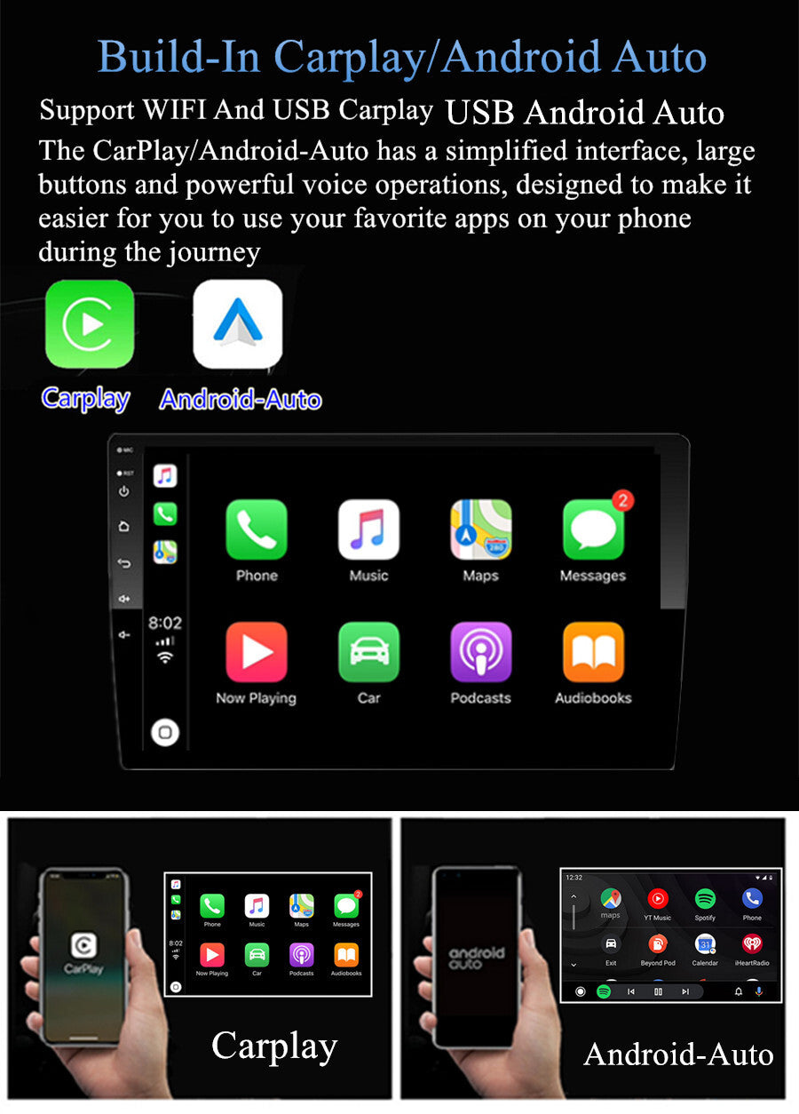 9Android 11 Stereo Radio GPS Nav Head Unit WIFI Carplay For 12-20 for Dodge Journey