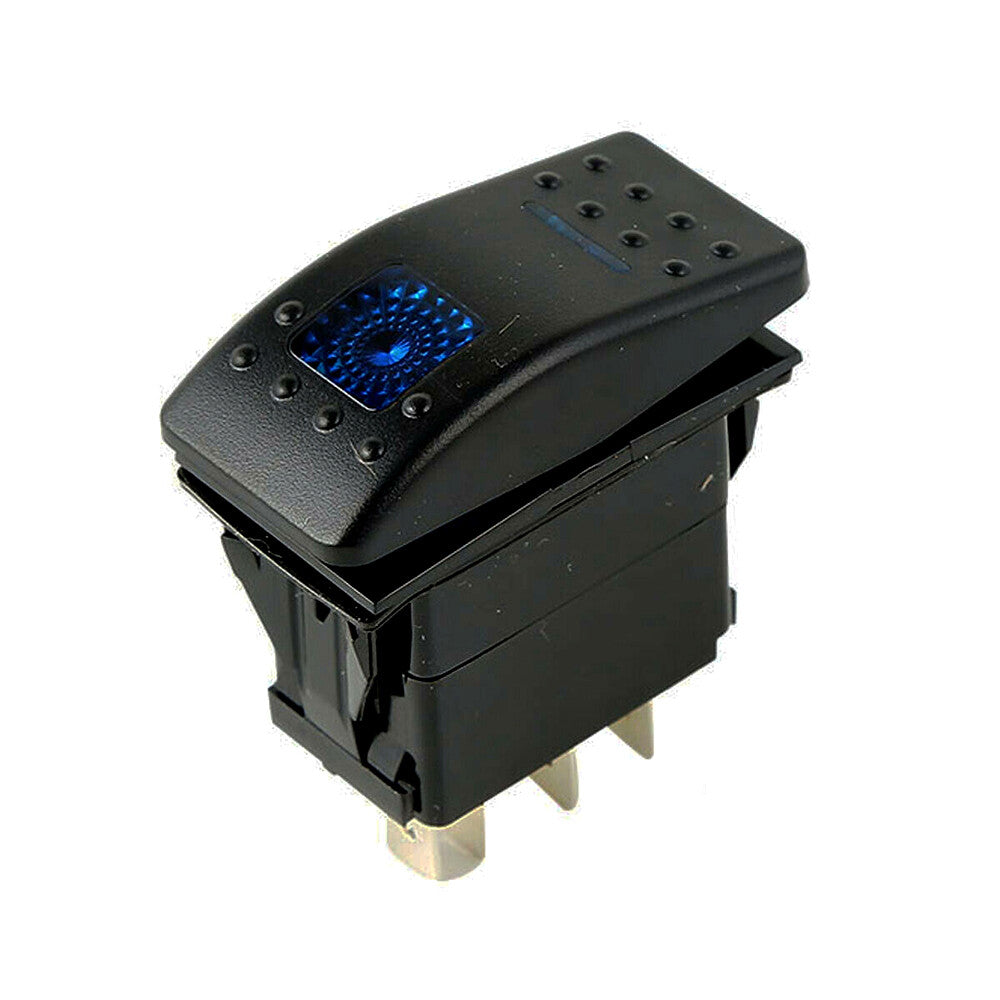 LED 12V 24V DC ON-OFF-ON Rocker Switch 7-Pin Replacement For Marine Boat