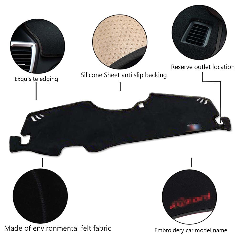 Black non-slip car dashboard dashboard pad DashMat Sun Proector Pad for 16-19 Camaro
