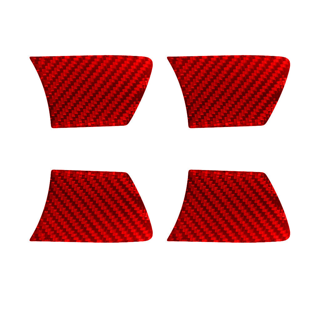 4X Red Carbon Fiber Door Door Inner Bowl Cover Trim for Toyota Hilux 2015-2021